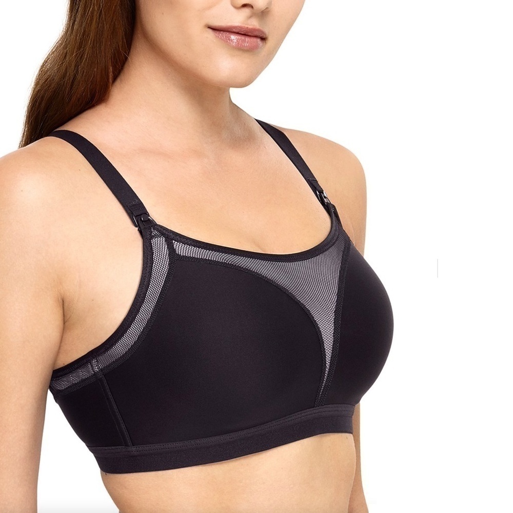 WACOAL Bra Maternity Sport Nursing Black 38C Nylon & Lycra